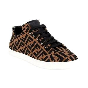 Fendi Men Brown tech fabric low-tops Sneakers (US 11)